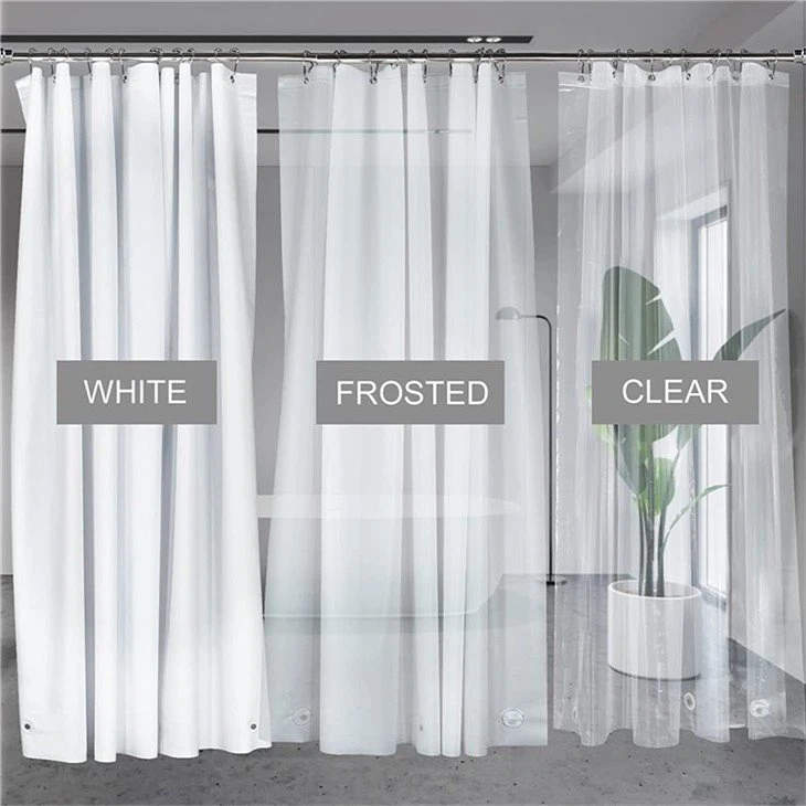 clear 8g peva shower curtain