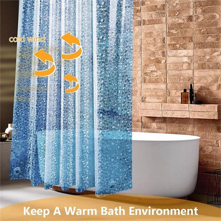 	 3d shower curtain peva