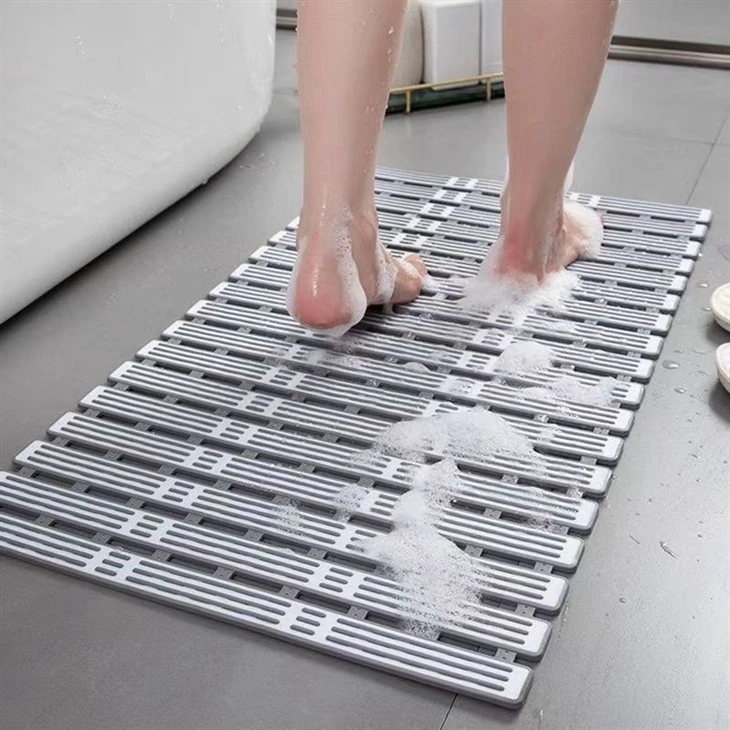 Bathroom Non-slip Mat Home Long Foldable Shower Room Floor Mat Bathroom Anti-fall Suction Cup Floor Mat